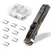58 PCS Metal Clip Push Clipper Latest Stapler Paper Fixing Organizing Stapler Reusable Portable Push Clamp Not Damage Paper