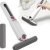 Lotvic Portable Self-Squeeze Mini Mop, Hand Washable Desktop Cleaning Mini Mop, Hands-Free Lazy Sponge Mop, Multifunctional Mini Sponge Mop for Bathroom, Kitchen, Glass, Car, Desktop
