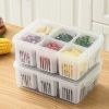 Plastic Rectangular 6 Grid Fridge Storage Box ২ পিস