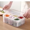 Plastic Rectangular 6 Grid Fridge Storage Box ১ পিস